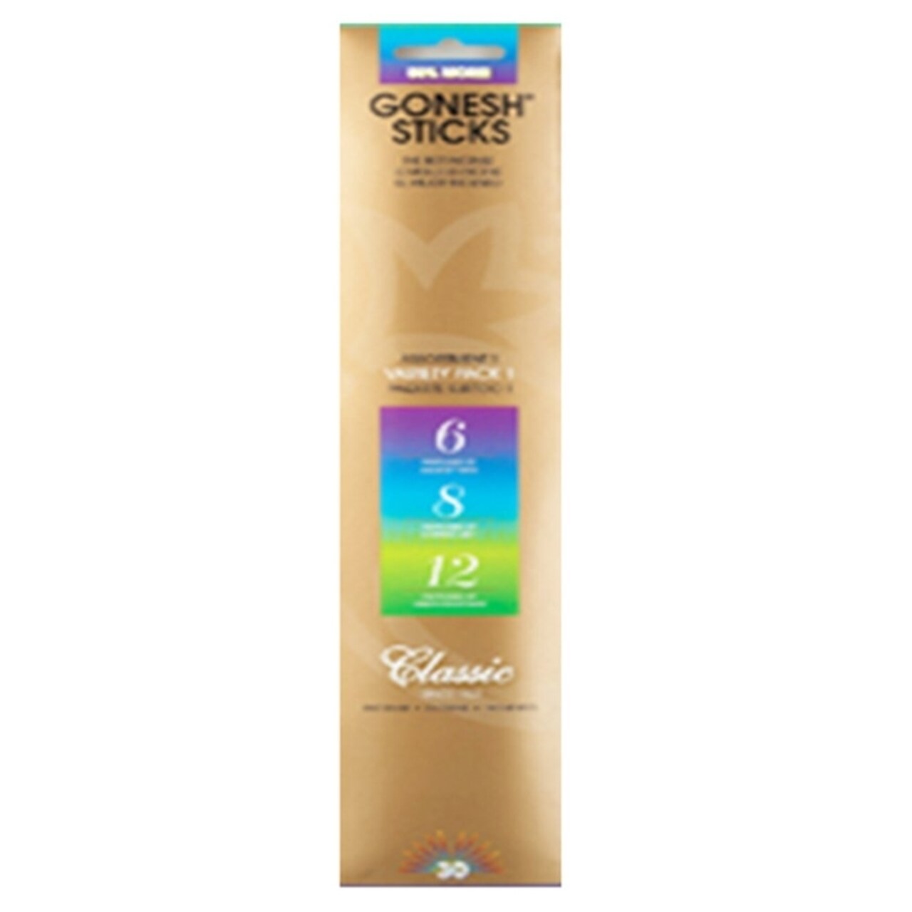 Gonesh Incense No.6,8and12 a Perfumes Of Ancient Times, Spring Mist and Green Mountains (30 Sticks In 1 Pack) (Pack of